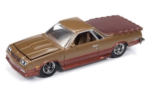 Diecast model cars Chevrolet El Camino pickup metallic brown 1986 1/64 Racing Champions