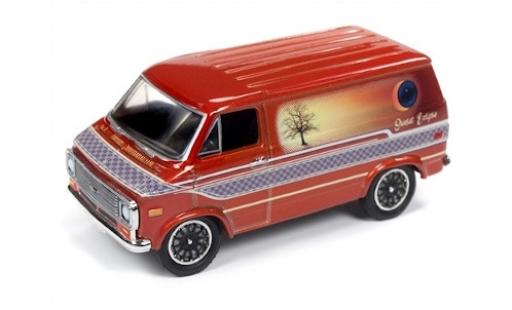 Diecast model cars Chevrolet Van fourgon metallic orange/Dekor 1975 1/64 Racing Champions