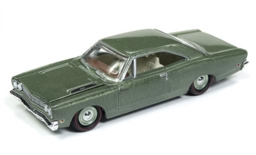 Diecast model cars Plymouth Road Runner 1968 metallic green 1/64 Racing Champions