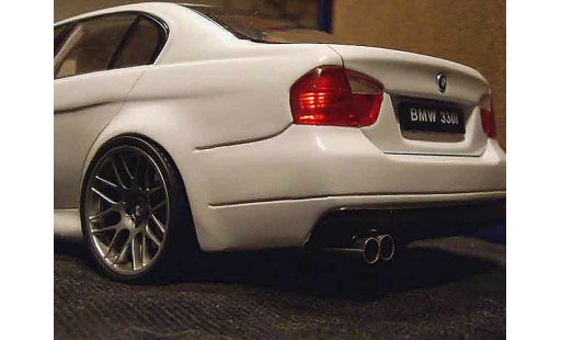 Bmw 330 tuning 1/18 Welly E90 jantes csl ligne echappement diecast model cars