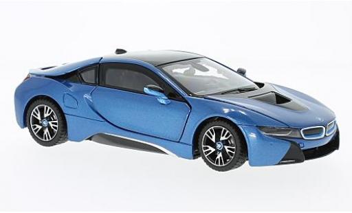Diecast model cars Bmw i8 Coupe metallic blue 1/24 Rastar