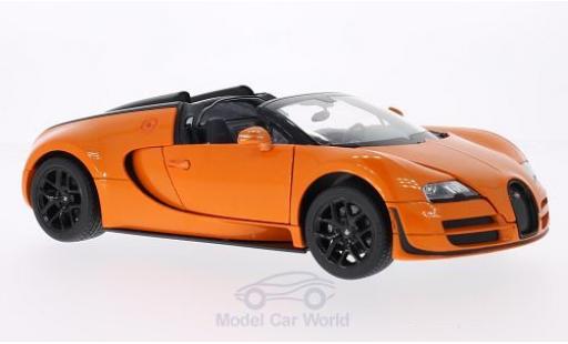 Diecast model cars Bugatti Veyron Vitesse 16.4 Grand Sport orange 1/18 Rastar