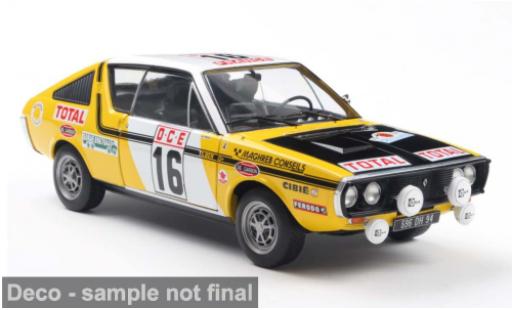 Diecast model cars Renault 17 Base PH.1 yellow 1/18 Solido