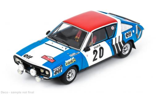 Diecast model cars Renault 17 Base Rally Monte Carlo 1975 #20 J.F.Piot/J.De Alexandris 1/43 Spark