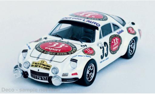 Diecast model cars Alpine A110 rallye Renault Tour Auto 1981 #33 M.Lallemand/J.C.Pradines 1/43 Trofeu