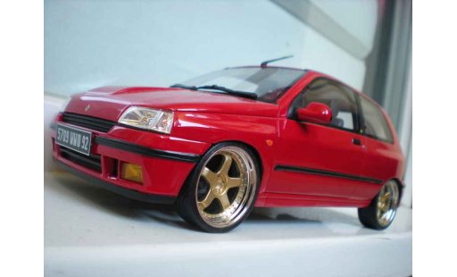 Renault Clio 16S 1/18 Ottomobile 1991 red jantes 17 pouces diecast model cars