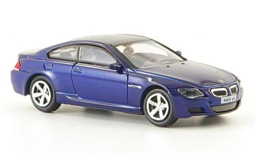 Diecast model cars Bmw M6 Coupe blue 2006 1/87 Ricko