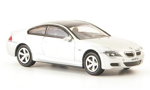 Diecast model cars Bmw M6 Coupe grey 2006 1/87 Ricko