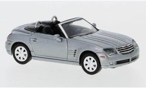 Diecast model cars Chrysler Crossfire Roadster metallic grey hood ouvert 1/87 Ricko