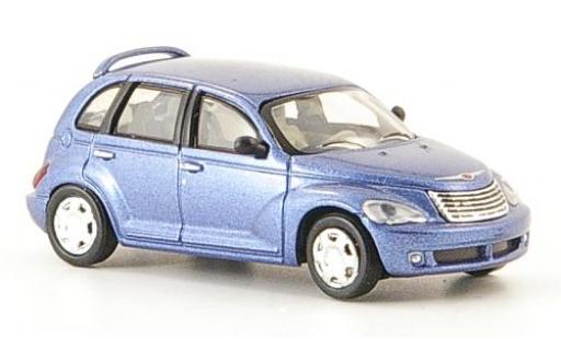 Diecast model cars Chrysler PT Cruiser hatchback metallic blue 2006 1/87 Ricko