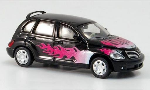 Diecast model cars Chrysler PT Cruiser hatchback black/Dekor 2006 1/87 Ricko