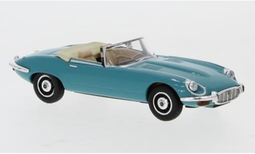 Diecast model cars Jaguar E-Type Roadster turquoise hood ouvert 1/87 Ricko