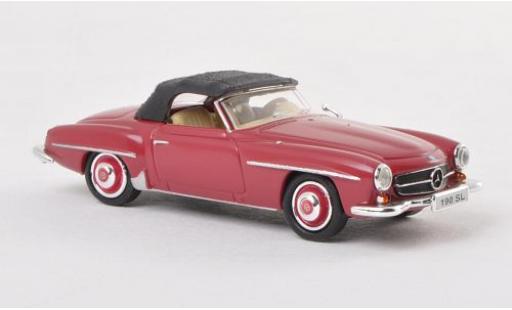 Diecast model cars Mercedes 190 Base SL (W121 BII) red 1/87 Ricko