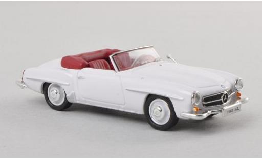 Diecast model cars Mercedes 190 Base SL (W121 BII) white 1/87 Ricko
