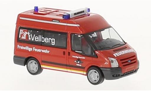 Diecast model cars Ford Transit Kastenwagen Fire brigade Vellberg 2006 1/87 Rietze