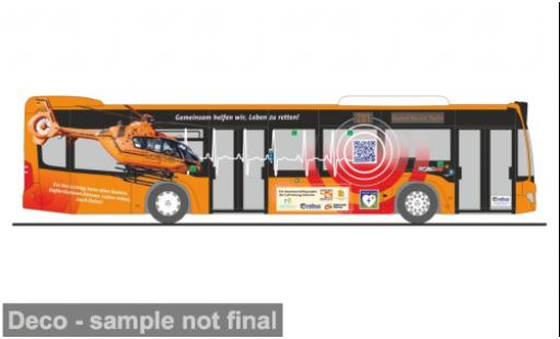 Diecast model cars Mercedes Citaro Base 2015 rebus Rostock - Rettungsbus 1/87 Rietze