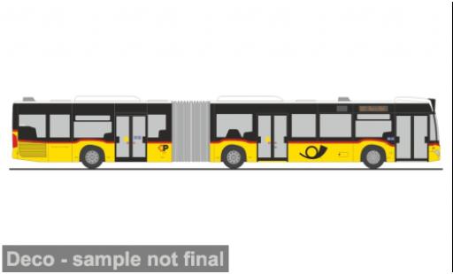 Diecast model cars Mercedes Citaro G 2011 Die Post (D) 1/87 Rietze