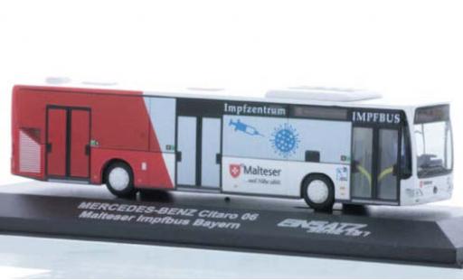 Diecast model cars Mercedes Citaro Base Malteser Impfbus Bayern 2006 Einsatzserie 1/87 Rietze