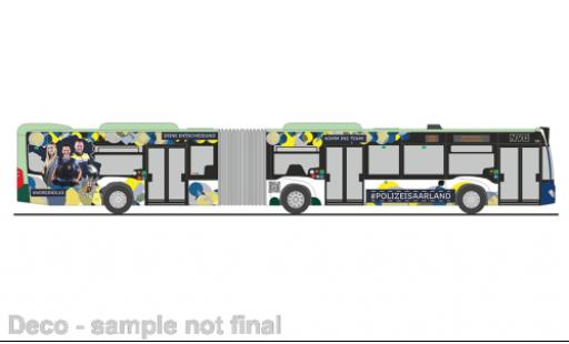 Diecast model cars Mercedes Citaro G NVG - police Saarland 2015 1/87 Rietze