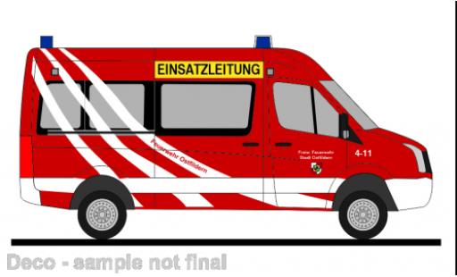 Diecast model cars Volkswagen Crafter Bus HD pompiers Ostfildern 1/87 Rietze