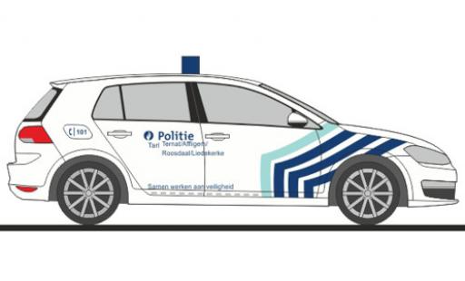 Diecast model cars Volkswagen Golf Base VII Politie (BE) 1/87 Rietze