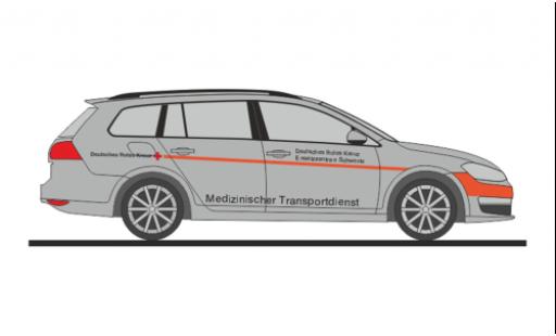 Diecast model cars Volkswagen Golf Variant VII DRK med. Transportdienste Iserlohn - Land 1/87 Rietze