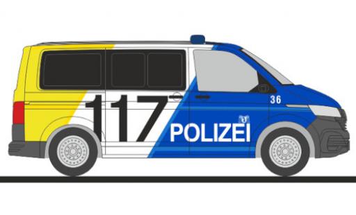 Diecast model cars Volkswagen T6 T6.1 .1 bus police Basel Stadt 1/87 Rietze