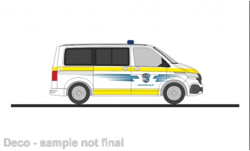Diecast model cars Volkswagen T6 T6.1 .1 bus police de canton Aargau (CH) 1/87 Rietze