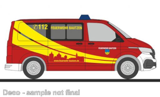 Diecast model cars Volkswagen T6 T6.1 .1 pompiers Bautzen 1/87 Rietze