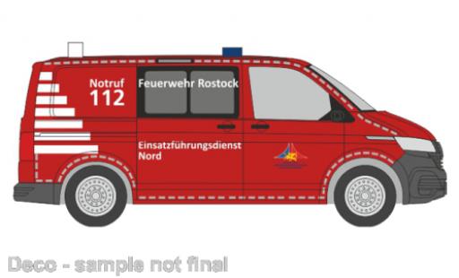 Diecast model cars Volkswagen T6 T6.1 .1 pompiers Rostock 1/87 Rietze