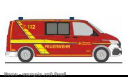 Diecast model cars Volkswagen T6 T6.1 .1 pompiers Schopfheim 1/87 Rietze