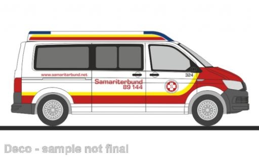 Diecast model cars Volkswagen T6 T6 bus Association de samaritains (AT) 1/87 Rietze