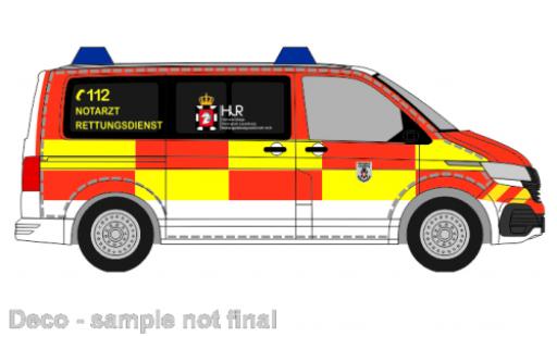 Diecast model cars Volkswagen T6 T6 bus Herzogtum Lauenburg services de secours 1/87 Rietze