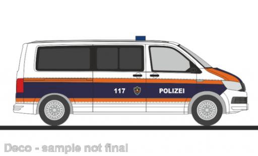 Diecast model cars Volkswagen T6 T6 bus Landespolice (FL) 1/87 Rietze