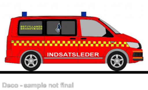 Diecast model cars Volkswagen T6 T6 bus Ostjyllands Brandvaesen (DK) 1/87 Rietze