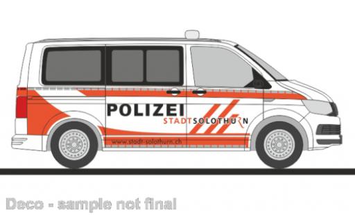 Diecast model cars Volkswagen T6 T6 bus police Solothurn (CH) 1/87 Rietze