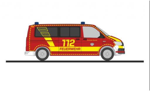 Diecast model cars Volkswagen T6 T6 bus pompiers Bocholt 1/87 Rietze