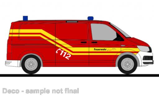 Diecast model cars Volkswagen T6 T6 bus pompiers H&Atilde;&frac14;rth 1/87 Rietze