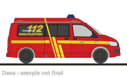 Diecast model cars Volkswagen T6 T6 bus pompiers Krefeld 1/87 Rietze