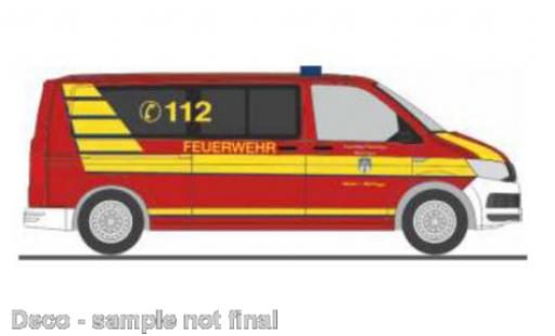 Diecast model cars Volkswagen T6 T6 bus pompiers Meiningen 1/87 Rietze