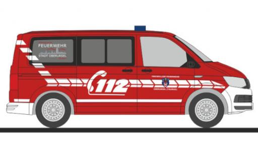 Diecast model cars Volkswagen T6 T6 bus pompiers Oberursel 1/87 Rietze