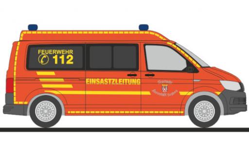 Diecast model cars Volkswagen T6 T6 bus pompiers Siegburg 1/87 Rietze