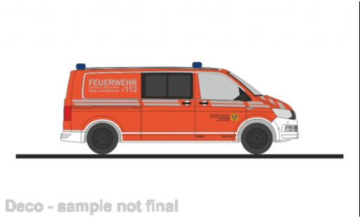 Diecast model cars Volkswagen T6 T6 demi bus pompiers Gelnhausen West 1/87 Rietze