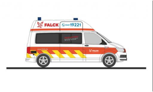 Diecast model cars Volkswagen T6 T6 Falck services de secours Hamburg 1/87 Rietze