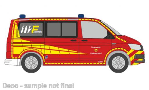 Diecast model cars Volkswagen T6 T6 pompiers L&Atilde;&frac14;denscheid 1/87 Rietze