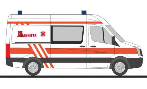 Diecast model cars Volkswagen Crafter Base Die Johanniter 1/87 Rietze