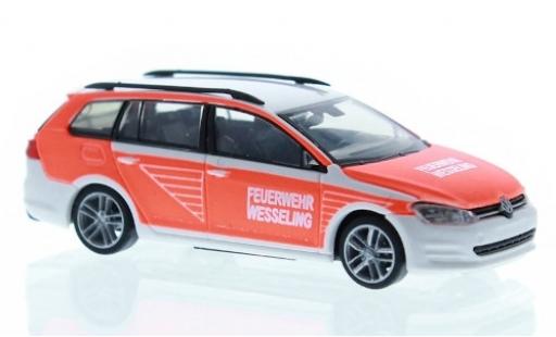 Diecast model cars Volkswagen Golf Variant 7 Fire brigade Wesseling 1/87 Rietze