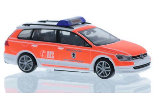 Diecast model cars Volkswagen Golf Variant VII Fire brigade Wolfratshausen 1/87 Rietze