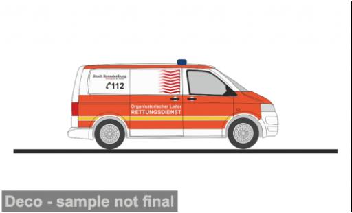 Diecast model cars Volkswagen T5 T5 GP 2010 Rettungsdienst Brandenburg 1/87 Rietze