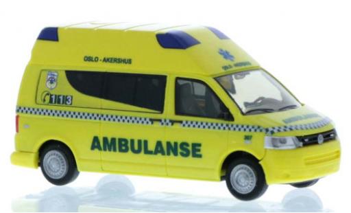 Diecast model cars Volkswagen T5 T5 GP Ambulanse (NO) 2010 1/87 Rietze